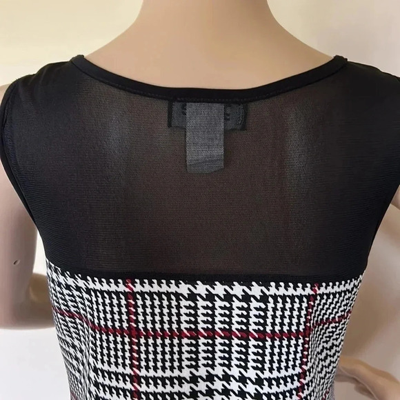 Plaid dress S. 🇨🇦 ,houndstooth,sheer,preppy clueless,academia,fit&Flare,vtg,NWT - Picture 5 of 8